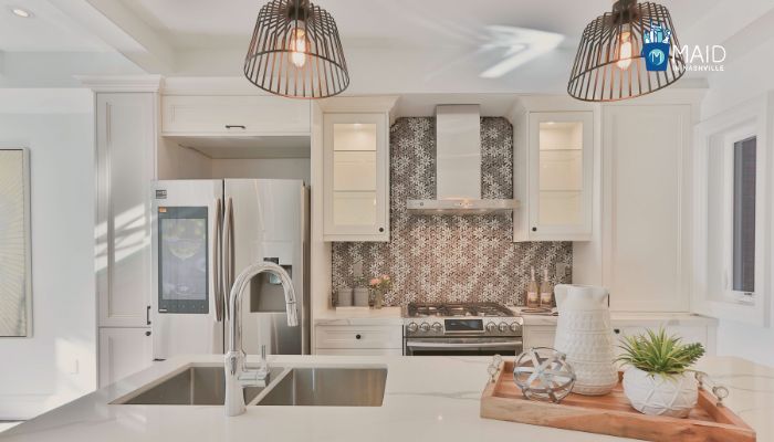 minimalist home showing kitchen